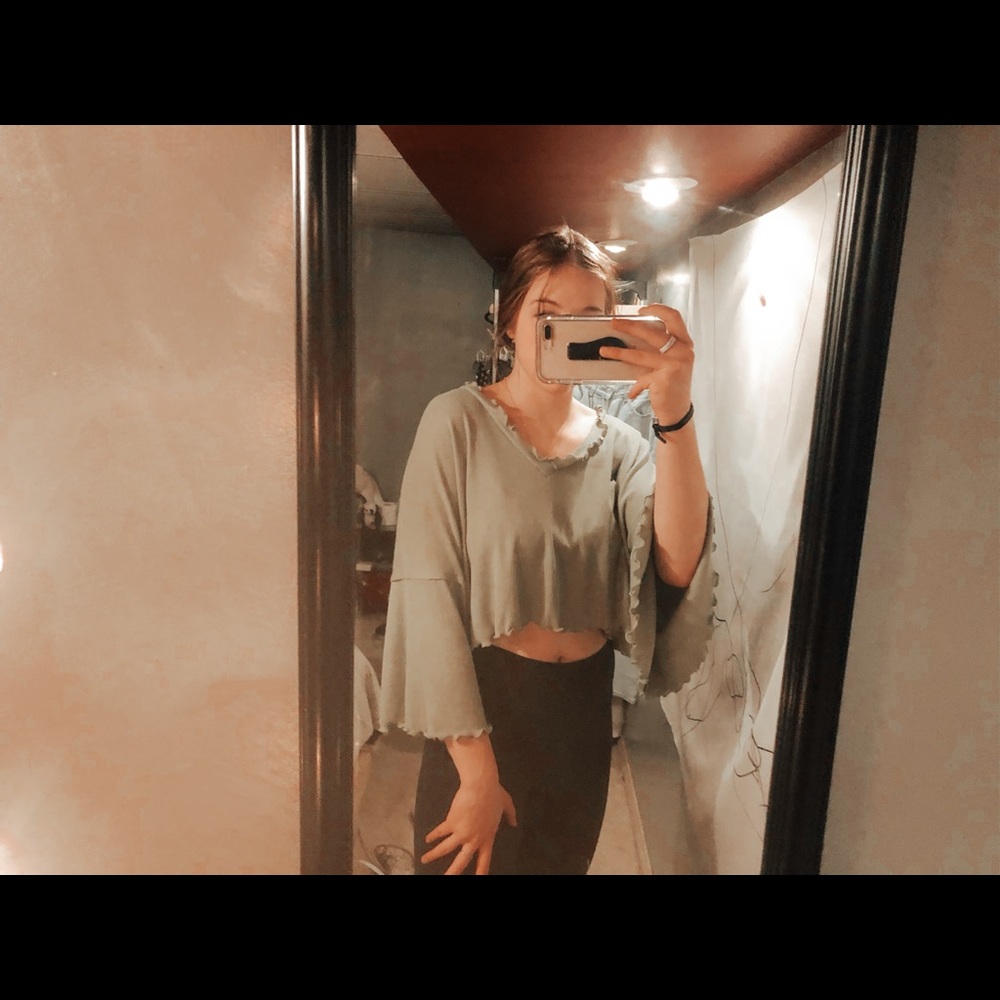 Altar'd State Green cropped top